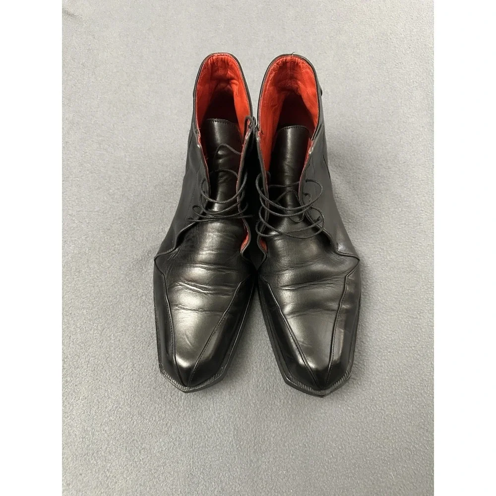 Oliver Sweeney Leather Boots Black Men's Size 10 Made In Italy